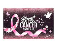 Cadeaux pour patients atteints du cancer du sein - Toile de fond de sensibilisation au cancer du sein - Grande bannière de 179,8 x 110 cm pour événements d'octobre, décorations de fête de