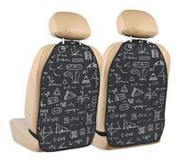 Cadeaux pour Professeur de mathématiques,Lot de 2 Tapis de Protection pour siège arrière de Voiture, Organisateur de siège arrière Durable