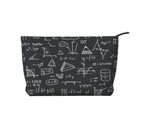 Cadeaux pour professeurs de mathématiques,Trousse de Toilette en Velours côtelé, Trousse de Maquillage Portable pour Les Voyages