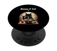 Cadeaux Ramen & Cat Japan Noodel Ramen PopSockets PopGrip Adhésif
