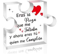 Cadeaux romantiques pour petite amie - Plaque puzzle espagnole en acrylique pour petite amie, anniversaire, Saint-Valentin, presse-papier en acrylique pour elle