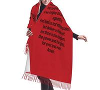 Cadeaux significatifs pour elle, châles rouges « The Lord's Prayer » pour l'école du dimanche chrétien, 1jd01, taille unique