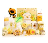 Cadeaux tournesol pour femme, paniers-cadeaux « Get Well Soon » - Ensemble de bain relaxant pour spa - Paniers d'anniversaire pour ses meilleures amies, fête des mères, cadeau pour maman, épouse
