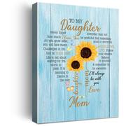 Cadeaux Wailozco pour fille - Impressions de poèmes sur toile à suspendre, affiche encadrée, art mural pour fille de maman - Cadeaux significatif