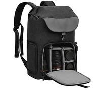 CADeN Imperméable Sac a Dos Appareil Photo, Toile Photographe Sacoche Ordinateur Portable 15.6'' pour Compatible avec l'objectif Canon Nikon Sony Pentax SLR