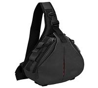 CADeN Sac Bandoulière Appareil Photo Reflex avec Housse Anti-Pluie, Sac à Dos de Photographe Compatible avec Les Appareils Photo Reflex Numériques Canon Nikon Sony（Noir）