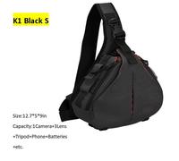 CADeN-Sacs pour appareil photo reflex numérique pour hommes,sac lancé professionnel avec housse de pluie pour trépied d'objectif SLR,IL,Sony,Panasonic,voyage en plein air - Type K1-Black S