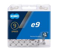 CADENA KMC E-BIKE E9 122 ESLABONES 9V CROMADO PLAT Simple