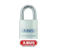 ABUS Cadenas Titalium 80TI/50 - Serrure de sous-sol avec corps de serrure léger et solide en aluminium spécial - ABUS -Niveau de sécurité 8 - argent
