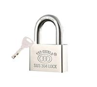 Cadenas à anse longue en acier inoxydable, Cadenas avec 1 clé for serrures multiples 30-60 mm(40mm)