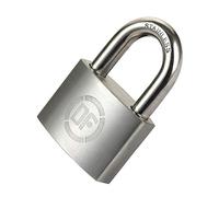 Cadenas à anse longue en acier inoxydable, Cadenas en acier avec 3 clés, plusieurs tailles for serrure de porte de gymnase de garage d'entrepôt(50x78mm)