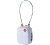 BOOMPODS Cadenas valise connecté – Traceur compatible Apple Find My, TSA, rechargeable – Blanc