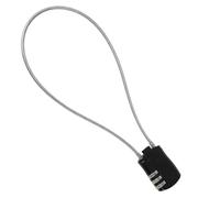 Cadenas à Câble Antivol, Cadenas Code 3 Chiffres avec 40cm Câble, Cadenas à Combinaison, Antivol à câble compact pour Moto, Vélo, Valises - Noir