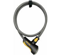 Cadenas À Câble Non-Enroulé OnGuard Akita Avec Clé 10' X 12Mm Argent/Noir/Jaune
