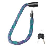 Cadenas à chaîne, antivol réfléchissant avec clés, cadenas à chaîne de vélo de 75 cm de long pour vélos, motos, scooters, portes, portails, clôtures