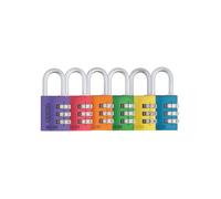 Cadenas à chiffres - 53302 - Aluminium 30 mm - Revêtement anodisé multicolore - Code 3 chiffres