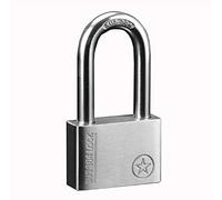 Cadenas à clé à anneau de verrouillage long, serrure de porte de sécurité antirouille et antivol, largeur du corps de la serrure 30 mm, 40 mm, 50 mm, 60 mm, 4 clés(50x97mm)