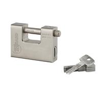 Cadenas à clé à anse fermée toutes conditions météorologiques en acier 94mm Thirard