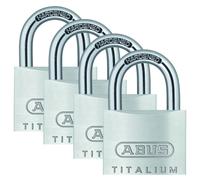 Cadenas à clé - en alu - anse cémentée par 4 - 54-40 TITALIUM¿ ABUS