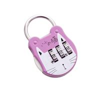 Cadenas à clé en forme de chat mignon for bagages, verrou sécurité for journal(Purple)