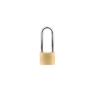 Cadenas à clé en laiton avec anse longue de 30 mm - Serrure de sécurité en laiton massif pour abris de jardin, casier d'école, boîte à outils, clôture, unité de rangement intérieure - 3 clés
