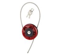 THIRARD - Cadenas à Clé Modèle ROLLER - Corps ABS - Câble Inox Ø 4 mm - Long. 0,75 m - Gainé PVC - 2 Clés Laiton Nickelé - Anse Laiton - Extérieur - Milieu Humide