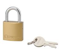 Cadenas à clé Type 1 pour intérieur 30 mm, corps alliage monobloc, anse acier cémenté nickelé, mécanisme à goupilles, simple ancrage, 2 clés acier nickelé, Garantie de 10 ans - THIRARD