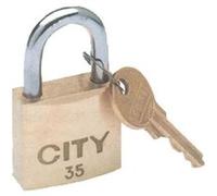 Cadenas à clé - s'entrouvrants - anse acier cémenté - City 45 ISEO