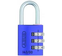 Cadenas à code ABUS 145/30 - Bleu - Sécurisation de portes, portails, casiers et armoires de vestiaires