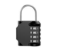 Cadenas à code avec code, cadenas à combinaison,Serrure combinée pour portail extérieur - Serrures à bagages réinitialisables à 4 chiffres, petite serrure à combinaison de haute sécurité