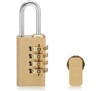 cadenas à code, cadenas robuste, Cadenas en acier inoxydable, serrure en laiton massif, combinaison à chiffres, mot de passe, code secret