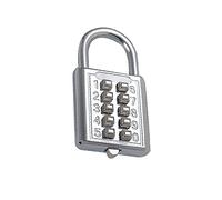 Cadenas à code en alliage antivol à 10 boutons à combinaison pour casier scolaire, portail extérieur et rangement de salle de sport (argenté)