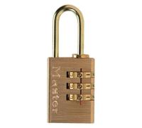 Master Lock Cadenas à combinaison 620EURD 3 chiffres aluminium finition laiton doré 5,6 x 3 x 1,4 cm