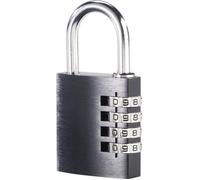 Cadenas à code - PEARL - 38 mm - Aluminium - Code à 4 chiffres - Anneau 5 mm