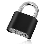 Cadenas à Combinaison 4 Chiffres Cadenas Code Mot de Passe Caché Serrure Combinée En Acier Inoxydable Pour École, Portail, Garage, Rangement,Jardin Noir
