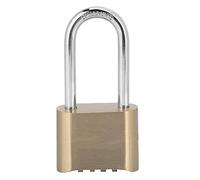 Cadenas à Combinaison 4 Chiffres, Serrure à Code en Laiton, Verrou Léger et Résistant - Réglable Jusqu’à 10000 Codes, Anti - Rouille et Imperméable, Usage Extérieur et Intérieur