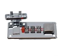 Cadenas à combinaison 65 x 29 mm pour boîte en bois, valise en fer pour bijoux, vin et boîte à outils, argenté (côté droit)