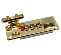 Cadenas à combinaison 65 x 29 mm, serrure fixe for boîte en bois, idéale for valises rétro et rangements de bureau, finition or et argent.(Yellow Right)