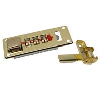 Cadenas à combinaison 65 x 29 mm, serrure fixe for boîte en bois, idéale for valises rétro et rangements de bureau, finition or et argent.(Yellow Left)