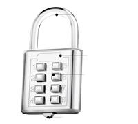 Cadenas à Combinaison 8 Chiffres for Valise en Alliage, avec Code de Verrouillage Intelligent, Sécurité améliorée(Siliver)