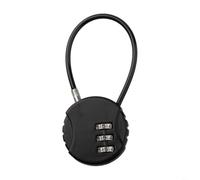 Cadenas à combinaison à 3 chiffres Câble cadenas pour casier | Combinaison à 3 chiffres, réglable individuellement, pas de perte de clé, idéal pour les casiers et les armoires (noir)