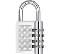 Cadenas à combinaison à 4 chiffres en alliage de zinc avec code numérique - Cadenas à combinaison avec réglage individuel - Pour l'école, le casier, la salle de sport