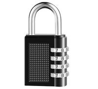 Cadenas à combinaison à 4 chiffres en alliage de zinc avec code numérique - Cadenas à combinaison avec réglage individuel - Pour l'école, le casier, la salle de sport