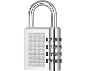 Cadenas à combinaison à 4 chiffres en alliage de zinc avec code numérique - Cadenas à combinaison avec réglage individuel - Pour l'école, le casier, la salle de sport