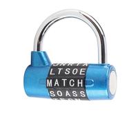 Cadenas à combinaison à 5 chiffres Klanata, cadenas à 5 lettres, code de sécurité pour casier, boîte à outils, armoire, valise, 6,5 x 5,7 x 4 cm (Bleu)