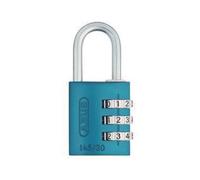ABUS Cadenas à combinaison aluminium 145/40 – Bleu Lock-Tag – 48807