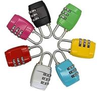 Cadenas à combinaison avec code réinitialisable, Valise, bagage de sport, voyage, 3 cadrans, porte simple, combinaison de mot de passe for bagages(Pink,Pink)
