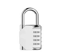 Cadenas à Combinaison Cadenas à combinaison avec mot de passe, 1/2 pièces, serrure extérieure étanche 4 chiffres for porte, valise, sac, casier d'armoire(White 2PCS)