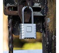 Cadenas à combinaison, cadenas en acier inoxydable à longue anse robuste - Cadenas à combinaison à 4 roues pour casiers de gym, unités de stockage, abris, garages, clôtures.