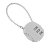 Cadenas À Combinaison - Corps en De Zinc De 3,7 X 1,46 Pouces, Câble en Acier, Noir Argenté, Code Réglable À 3 Chiffres, Serrure De Sécurité Pour Bagages, Salle De Sport | Casier École Sac De